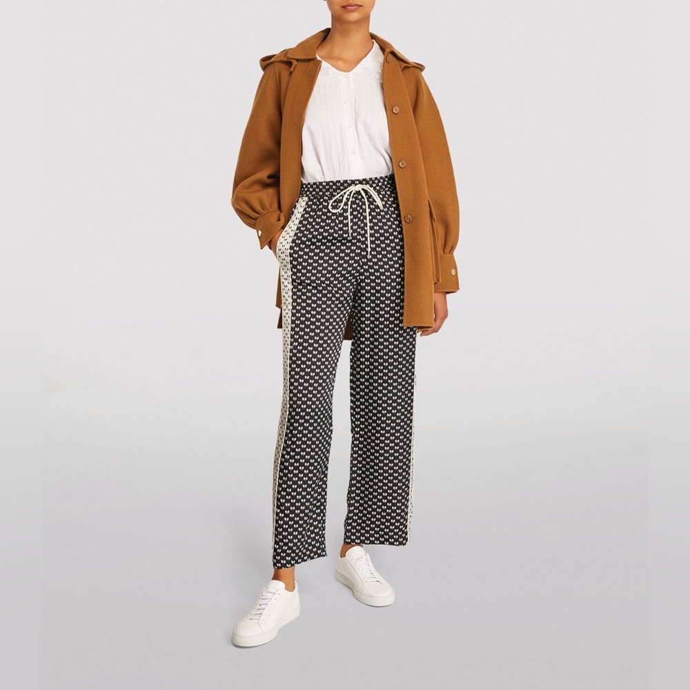 🎀 Maje Bow Print Drawstring Trousers